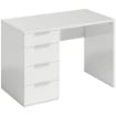 SCRIVANIA SALVASPAZIO TAVOLO COMPUTER 4 CASSETTI 110X61.5X75 CM BIANCO