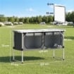 Mobile da Campeggio Pieghevole con Armadietto, Argento