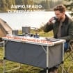 Mobile da Campeggio Pieghevole con Armadietto, Argento