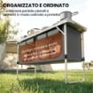 Mobile da Campeggio Pieghevole con Armadietto, Argento
