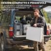 Mobile da Campeggio Pieghevole con Armadietto, Argento