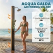 Doccia Solare 35L, Protezione Antigelo, 2 Soffioni, Rubinetto per Piedi