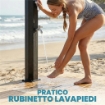 Doccia Solare 35L, Protezione Antigelo, 2 Soffioni, Rubinetto per Piedi