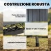 Tavolo da Campeggio Pieghevole con Struttura in Metallo, Rete Portaoggetti e Borsa, 93x55x68 cm, Nero