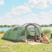 GRANDE TENDA MULTI-STANZA PER 2-4 PERSONE, CON FINESTRE E VERANDA, VERDE