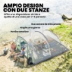 GRANDE TENDA MULTI-STANZA PER 2-4 PERSONE, CON FINESTRE E VERANDA, VERDE