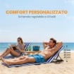 SET 2 MATERASSINI MARE CON SCHIENALE REGOLABILE SU 4 LIVELLI, IN ACCIAIO E POLIESTERE, 154X57X52 CM, BLU BIANCO