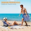 SET 2 MATERASSINI MARE CON SCHIENALE REGOLABILE SU 4 LIVELLI, IN ACCIAIO E POLIESTERE, 154X57X52 CM, BLU BIANCO
