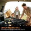 Carrello da Giardino 80L Pieghevole con Maniglia Regolabile, in Metallo e Tessuto Oxford, 78x47.5x92 cm, Nero