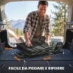 CARRELLO DA GIARDINO PIEGHEVOLE 90L CON MANICO REGOLABILE E PORTABICCHIERI, NERO