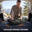 CARRELLO DA GIARDINO PIEGHEVOLE 66L CON MANICO REGOLABILE E PORTABICCHIERI, NERO