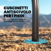 SET TAVOLO E SEDIE DA CAMPEGGIO 5PZ CON TAVOLINO PIEGHEVOLE E 4 SEDIE, IN HDPE E METALLO NERO