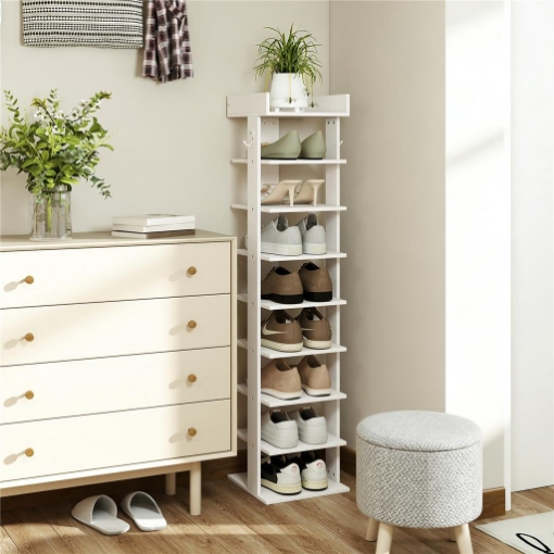SCARPIERA ORGANIZZATORE DI SCARPE 9 RIPIANI PER INGRESSO BIANCO