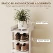 SCARPIERA ORGANIZZATORE DI SCARPE 9 RIPIANI PER INGRESSO BIANCO
