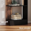 LIBRERIA MODERNA SALVASPAZIO A 5 RIPIANI IN LEGNO 45X21X170 CM, MARRONE E NERO