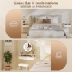 Set di 2 Comodini Sospesi con Cassetto e Mensola Aperta, 35x32x22.5 cm, Bianco