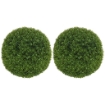SET DI 2 PIANTE FINTE DI BOSSO IN PE DA Ø40 CM PER INTERNO ED ESTERNO, VERDE