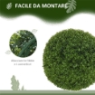 SET DI 2 PIANTE FINTE DI BOSSO IN PE DA Ø40 CM PER INTERNO ED ESTERNO, VERDE
