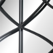 SPECCHIO DA PARETE AD ARCO CON DETTAGLI MODERNI E GANCI, IN LEGNO E VETRO, 60X93 CM, MARRONE E NERO