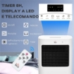 RAFFRESCATORE EVAPORATIVO E VENTILATORE CON GHIACCIO 3 IN 1 A 3 VELOCITÀ CON TIMER, 32X37X74 CM, BIANCO