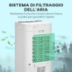 RAFFRESCATORE EVAPORATIVO E VENTILATORE CON GHIACCIO 3 IN 1 A 3 VELOCITÀ CON TIMER, 32X37X74 CM, BIANCO