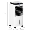 Climatizzatore Raffrescante d'Aria Mobile, Ventilatore Ionizzatore 4 in 1 con Telecomando, Portatile, Silenzioso, Oscillante 60W, CapacitÓ Massima Serbatoio 10L, Ideale Stanze 20 m¦ Massimo, Bianco e 