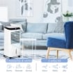Climatizzatore Raffrescante d'Aria Mobile, Ventilatore Ionizzatore 4 in 1 con Telecomando, Portatile, Silenzioso, Oscillante 60W, CapacitÓ Massima Serbatoio 10L, Ideale Stanze 20 m¦ Massimo, Bianco e 