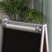 Lavagna per Bambini con Cavalletto 3 in 1 e 2 Contenitori, EtÓ 3-8 anni, 54x46.5x93cm, Grigio