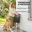 Set di 2 Sedie da Giardino Pieghevoli con Seduta a Doghe
