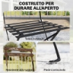 Set di 2 Sedie da Giardino Pieghevoli con Seduta a Doghe