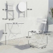 SET BISTRÒ DA ESTERNO PIEGHEVOLE CON TAVOLO E 2 SEDIE, BIANCO