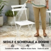 SET BISTRÒ DA ESTERNO PIEGHEVOLE CON TAVOLO E 2 SEDIE, BIANCO
