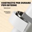 SET BISTRÒ DA ESTERNO PIEGHEVOLE CON TAVOLO E 2 SEDIE, BIANCO