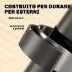 SET BISTRÒ ESTERNO, ARREDO GIARDINO PIEGHEVOLE CON TAVOLO E 2 SEDIE, NERO.