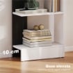 LIBRERIA MODERNA SALVASPAZIO A 5 RIPIANI IN LEGNO 45X21X170 CM, BIANCO E NERO