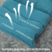 Poltrona Relax Girevole Effetto Velluto e Acciaio con Schienale Regolabile in 5 Posizioni, 62x70x95 cm, Blu