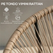 SET 2 SEDIE ACAPULCO IN RATTAN PE CON STRUTTURA TRIANGOLARE IN ACCIAIO, 72X68X81 CM, COLOR LEGNO