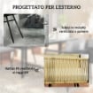SET DA GIARDINO 5 PEZZI CON TAVOLO IN LEGNO-PLASTICA