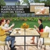SET DA GIARDINO 5 PEZZI CON TAVOLO IN LEGNO-PLASTICA