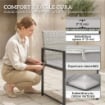 SET PRANZO PATIO 11 PEZZI, MOBILI ESTERNO CON 6 POLTRONE, 4 POUF, GRIGIO