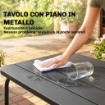 SET DA GIARDINO IN RATTAN 4 PEZZI CON DIVANO, POLTRONE, TAVOLO, KHAKI