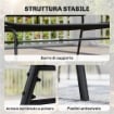 Divano Rattan 2 Posti, Loveseat con Seduta e Schienale Intrecciati, Nero.