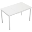 Tavolo da Pranzo Allungabile Rettangolare Salvaspazio, 80-120cm, Bianco