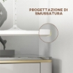 Tavolo Bar Isola Cucina Rotondo Alto Salvaspazio Ï60x102 cm Bianco