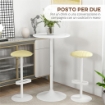 Tavolo Bar Isola Cucina Rotondo Alto Salvaspazio Ï60x102 cm Bianco