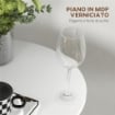 Tavolo Bar Isola Cucina Rotondo Alto Salvaspazio Ï60x102 cm Bianco