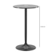 Tavolo Bar e Tavolo da Cucina Alto Rotondo, Ï60x102 cm, Nero