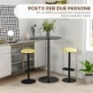 Tavolo Bar e Tavolo da Cucina Alto Rotondo, Ï60x102 cm, Nero