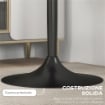 Tavolo Bar e Tavolo da Cucina Alto Rotondo, Ï60x102 cm, Nero