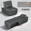 POLTRONA LETTO SINGOLO POLTRONCINA RECLINABILE 4-IN-1, GRIGIO